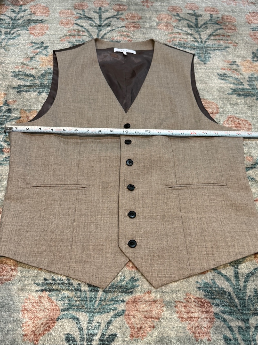 Reiss Men's Rope Regular Fit Textured Wool Vest - Picture 9 of 16